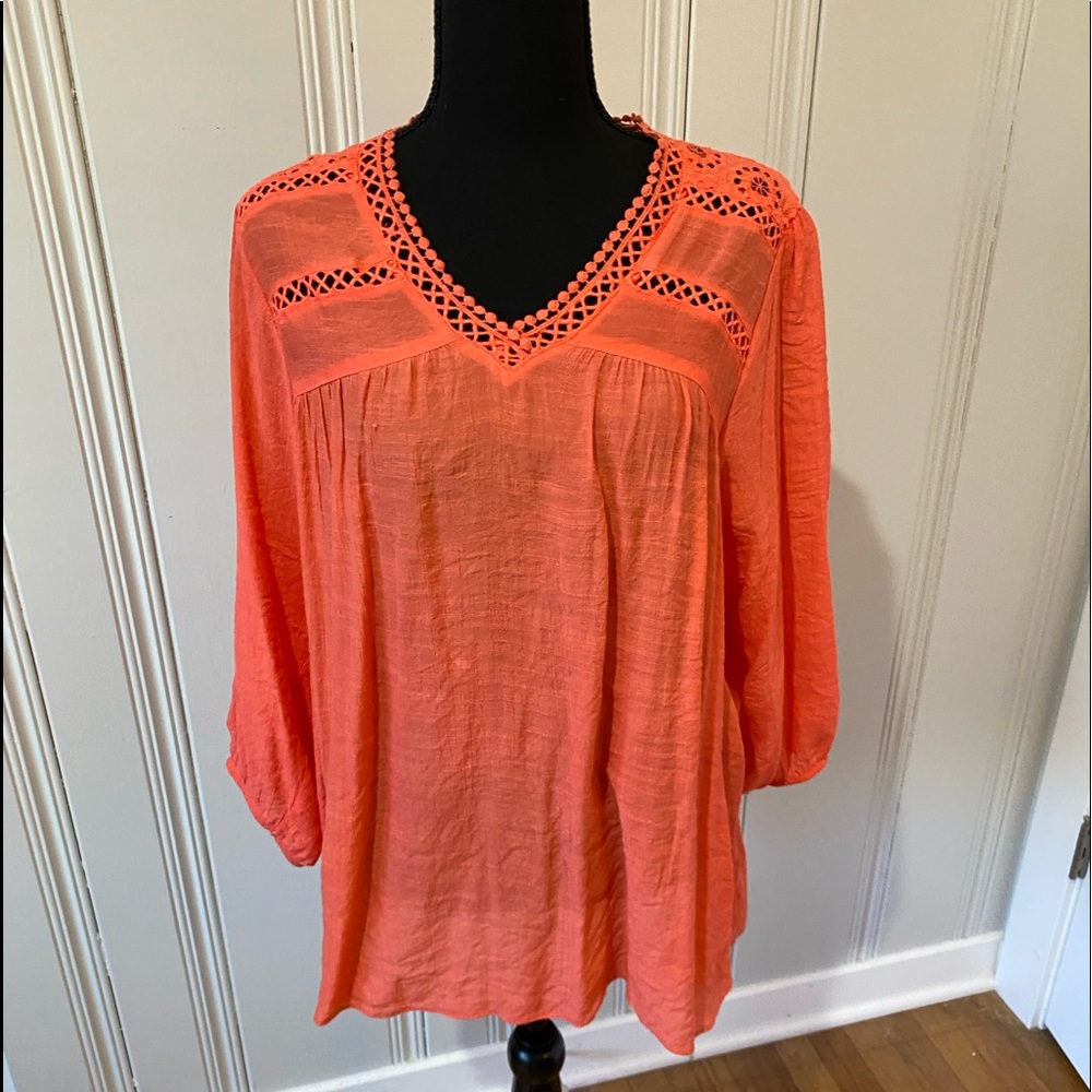 Peasant peach top